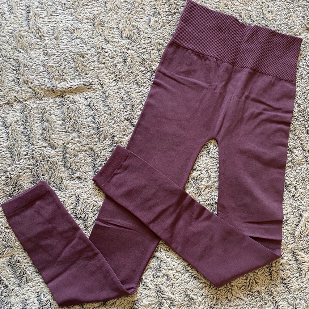 High Waist Tummy Control Seamless Fleece leggings - Picture 7 of 11